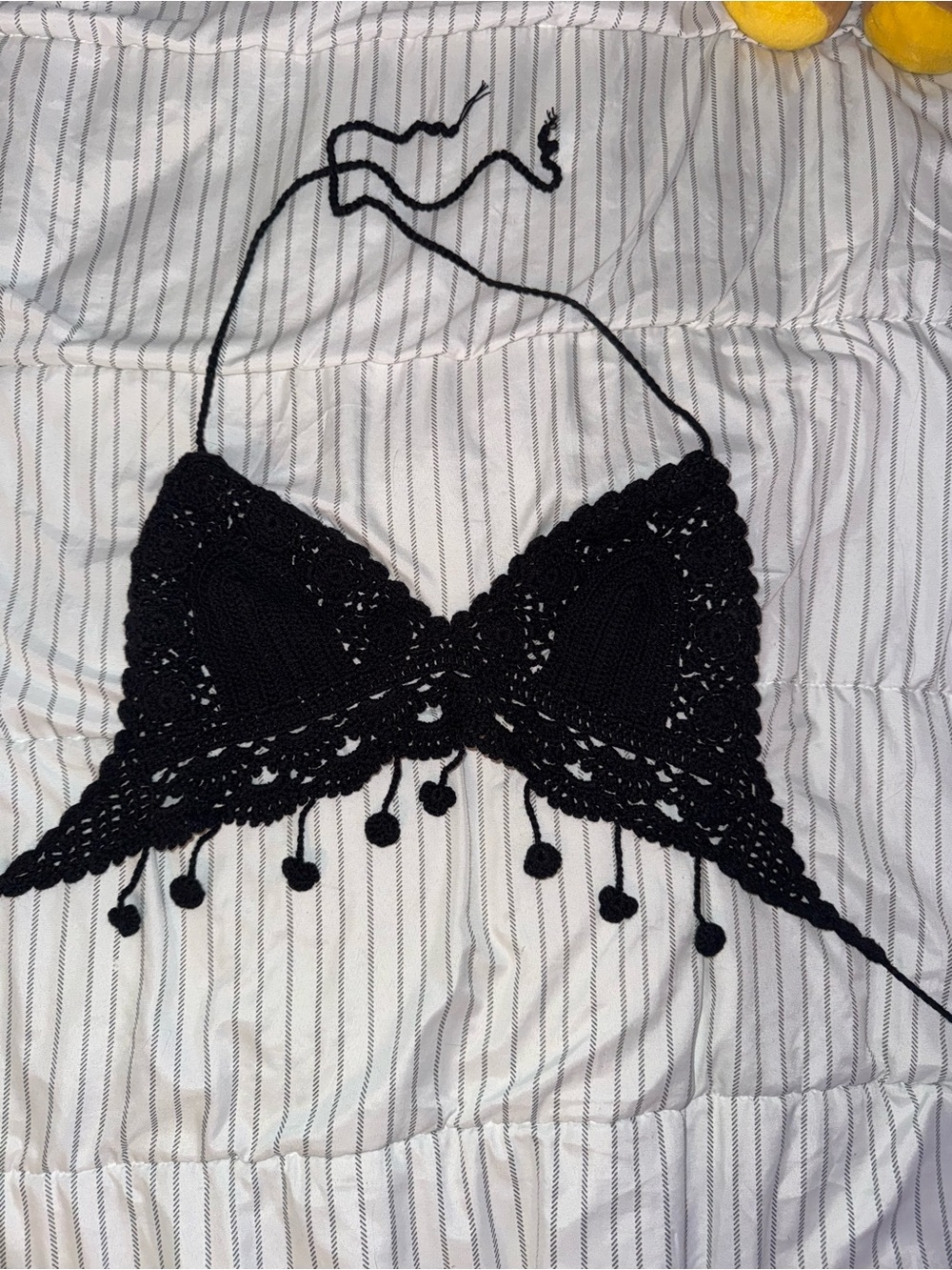 Black Handmade crochet top